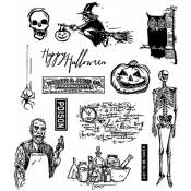 Tim Holtz Cling Mount Stamps - Mini Halloween 4 CMS198