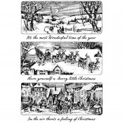 Tim Holtz Cling Mount Stamps - Holiday Scenes CMS425