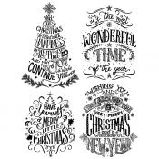 Tim Holtz Cling Mount Stamps - Doodle Greetings #2 CMS286