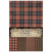 Tim Holtz Idea-ology: Kraft Stock, Halloween Sparkle Plaid TH94398