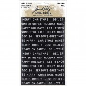 Tim Holtz Idea-ology: Label Stickers, Christmas 2021 TH94205