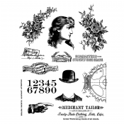 Tim Holtz Cling Mount Stamps - Ladies & Gentlemen CMS268