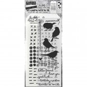 Tim Holtz Mixed-Media Stamps & Stencil Set: THMM182