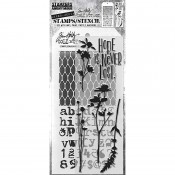 Tim Holtz Mixed-Media Stamps & Stencil Set THMM121