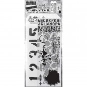 Tim Holtz Mixed-Media Stamps & Stencil Set THMM122