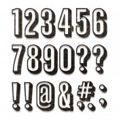 Sizzix Thinlits Die Set: Alphanumeric Shadow Numbers - 664808