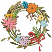 Sizzix Thinlits Die Set: Vault Funky Floral Wreath - 666563