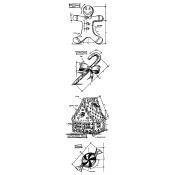Tim Holtz Blueprint Strip Stamps - Christmas 3 THMB015