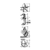 Tim Holtz Blueprint Strip Stamps - Nautical THMB017