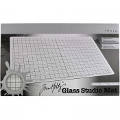 Tim Holtz Glass Studio Mat, White - 1912e