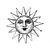 Wendy Vecchi Wood Mounted Stamp - Smiling Sun H2-2031