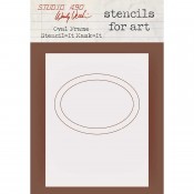 Wendy Vecchi Stencils for Art - Oval Frame Stencil-It Mask-It WVSFA060