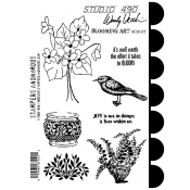 Wendy Vecchi Cling Mount Stamps - Blooming Art SCS137