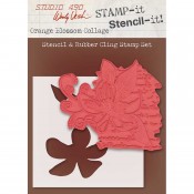 Wendy Vecchi STAMP-it Stencil-it: Orange Blossom Collage WVSTST034