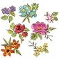 Sizzix Thinlits Die Set: Brushstroke Flowers, Mini - 666284