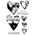Dina Wakley Media Cling Mount Stamps: Collaged Hearts - MDR41306