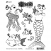Dylusions Cling Mount Stamps - Plenty of Fish in the Sea DYR59516