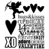 Tim Holtz Cling Mount Stamps - Valentine Silhouettes CMS121