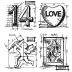 Tim Holtz Cling Mount Stamps - Valentine Blueprint CMS143