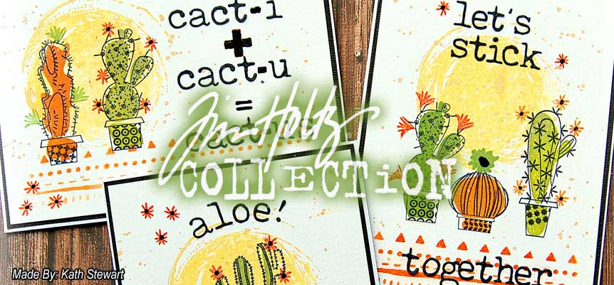 Mod Cactus Cling Mount Stamps from Tim Holtz